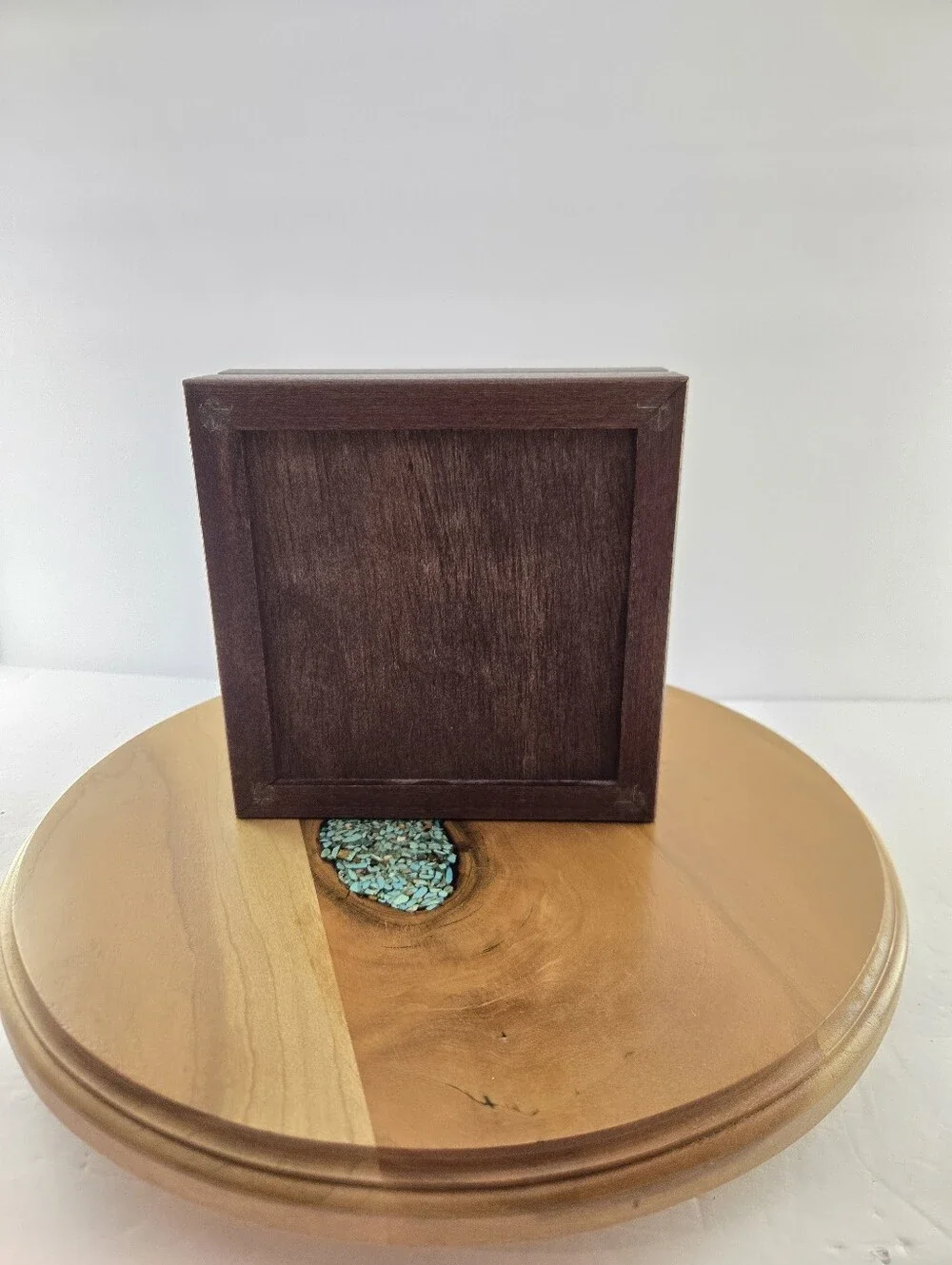 Wooden Keepsake Trinket Box | Cottage Garden Frame Lid Clamshell, Vintage